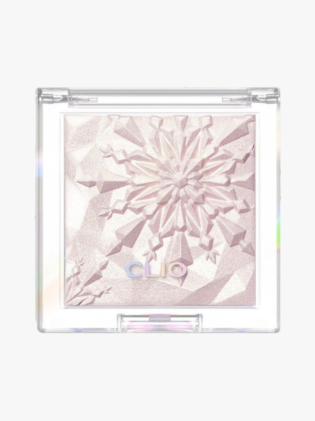 Clio Prism Highlighter in branded component on a light gray background