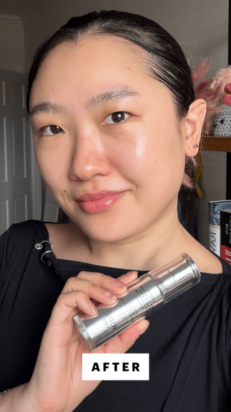 Han after applying the IOPE XMD Stem III Clinical Recovery Serum